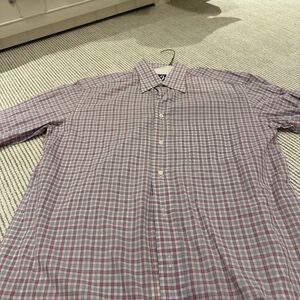 Brioni Red and Blue Checkered Casual Shirt